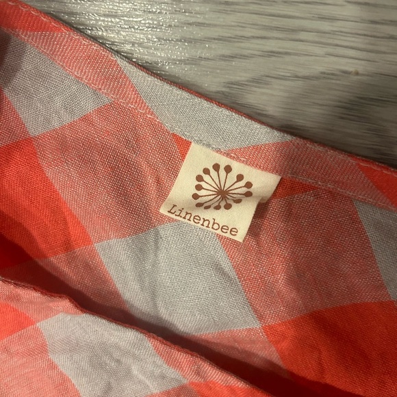 Linenbee Orange Tunic Top 100% European Linen - Picture 2 of 2